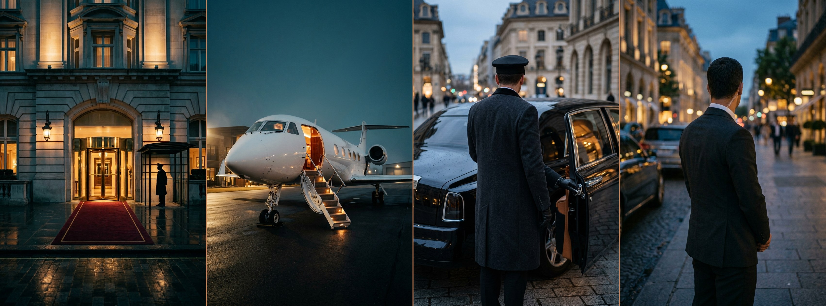 VIP luxury concierge services — five-star hotels, private jets, chauffeurs and close protection across London, Paris, Cannes and Mykonos